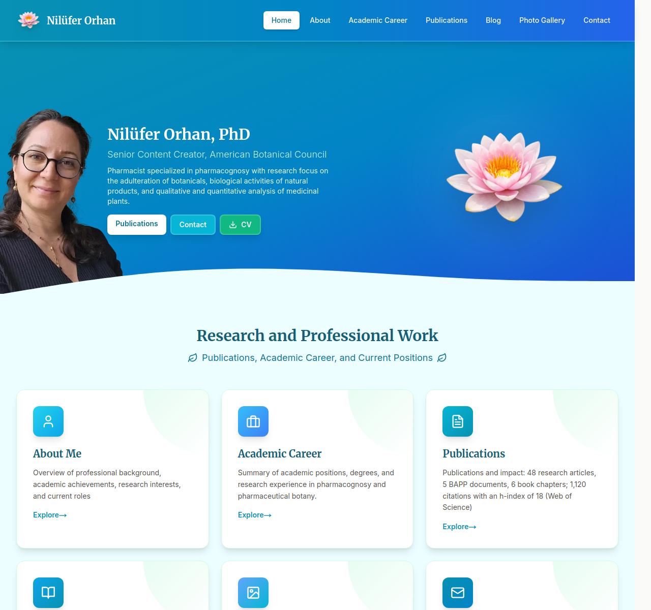 Nilufer Orhan Personal Web Page